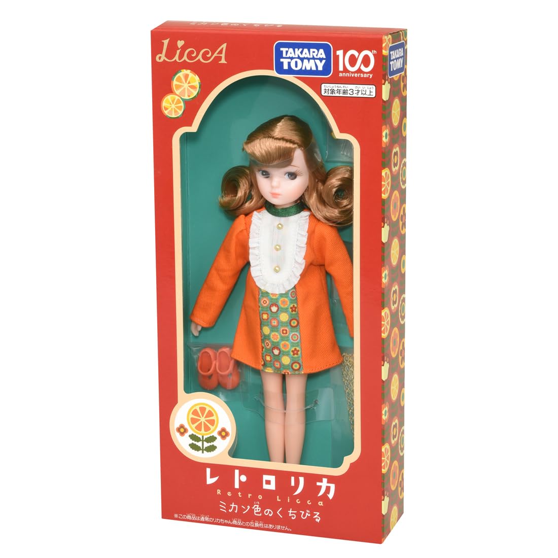Takara Tomy 100th Anniversary Retro Licca-Chan Doll with Orange Lips for Ages 3+- Japan Figure Store - #1 Bring To You The Best Japanese Goods