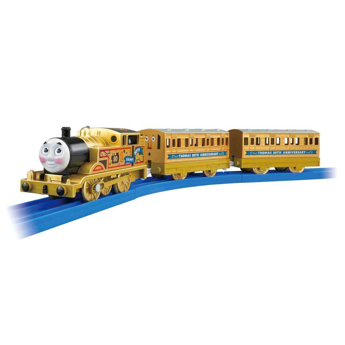 Takara Tomy Plarail 80th Anniversary Gold Thomas Train Toy for Ages 3+
