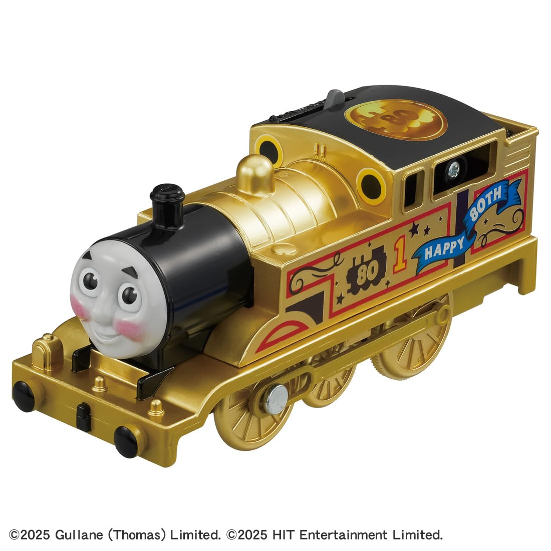 Takara Tomy Plarail 80th Anniversary Gold Thomas Train Toy for Ages 3+