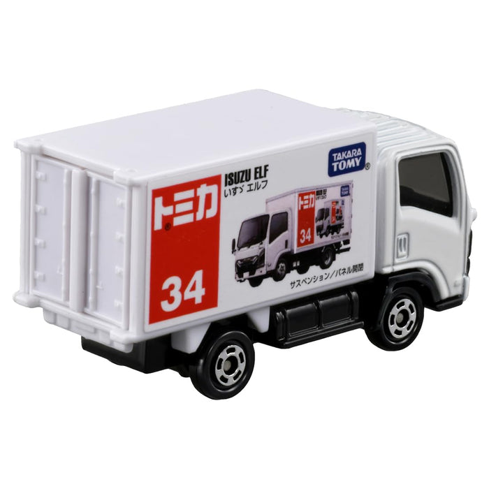 Takara Tomy Tomica No. 34 Isuzu Elf Miniature Car Toy for Kids Ages 3+