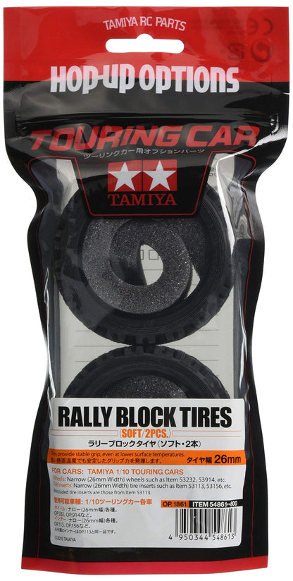 Tamiya Hop-Up Rally Block Tires Soft 2 Pieces Op. 1861 54861- Japan Figure Store - #1 Bring To You The Best Japanese Goods