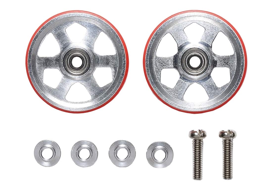 Tamiya Mini 4WD Special Edition Red 19mm Bearing Roller 6 Spokes 95513- Japan Figure Store - #1 Bring To You The Best Japanese Goods