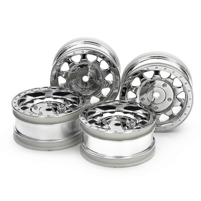 Tamiya BBX Chrome Plated Wheels 26mm Width +2mm Offset (4 Pieces)- Japan Figure Store - #1 Bring To You The Best Japanese Goods