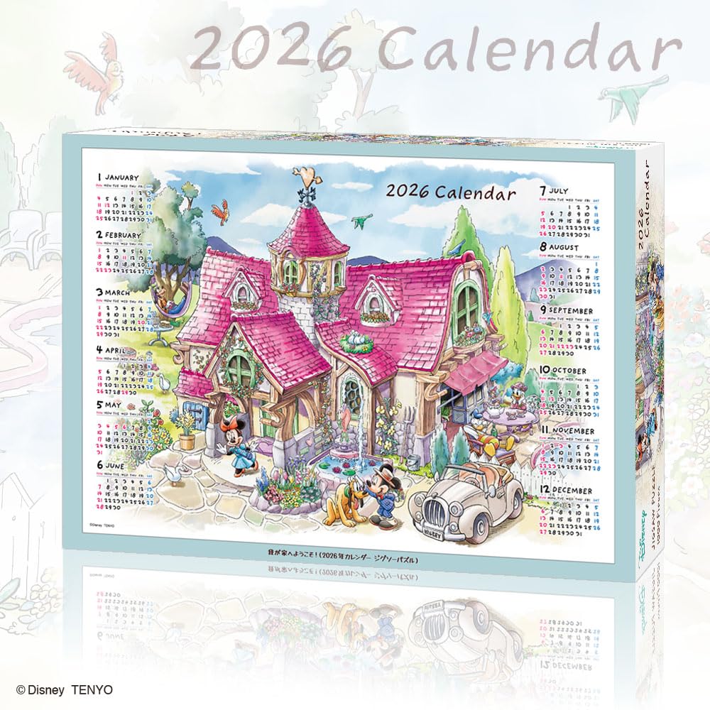 Tenyo Disney 2026 Calendar 1000-Piece Jigsaw Puzzle Includes Glue & Spatula