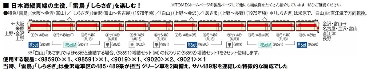 Tomytec Tomix N Gauge Sashi 481 Type Au13 Equipped Train Model 9021- Japan Figure Store - #1 Bring To You The Best Japanese Goods