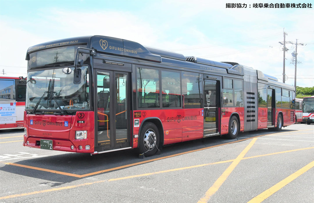 Collection de bus Tomytec Gifu, fournitures pour diorama Omnibus rouge, modèle 337690