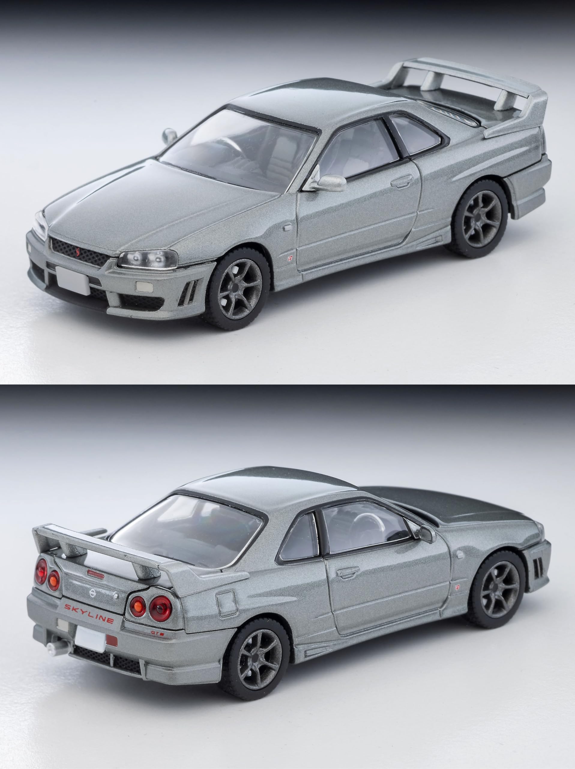 Tomytec 1/64 Nissan Skyline 2-Door 25GT Turbo Coupe Silver 2000 Model