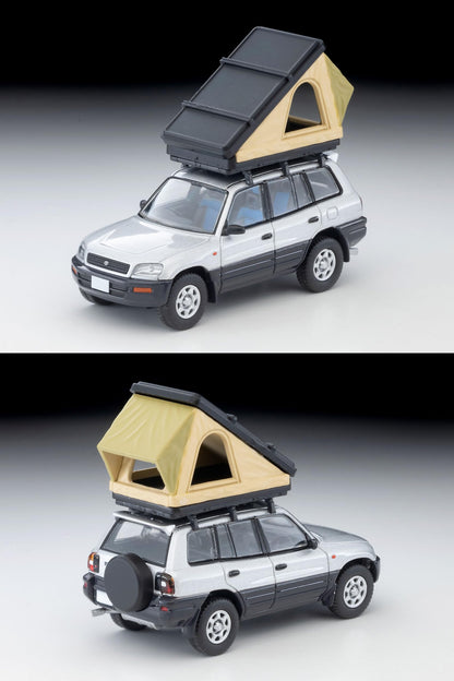 Tomytec 1/64 LV-N354C Toyota RAV4J Silver with Tent and Figure Model