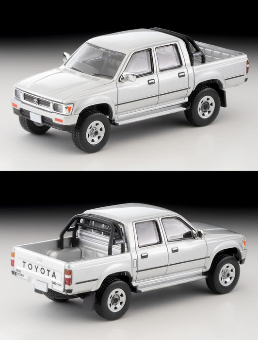 Tomytec Toyota Hilux 4WD Double Cab SSR Silver 1991 Model Lv-N256C- Japan Figure Store - #1 Bring To You The Best Japanese Goods