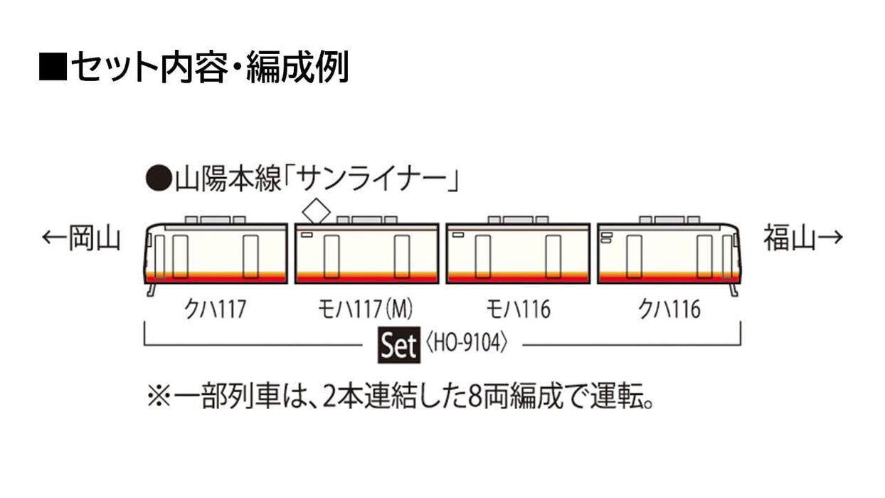 Tomytec Tomix HO Gauge JR 117 Series Sunliner Model Train Set HO-9104- Japan Figure Store - #1 Bring To You The Best Japanese Goods