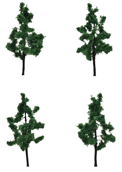 Tomytec Tomix N Gauge Coniferous Trees Set of 4 Deep Green Diorama Supplies