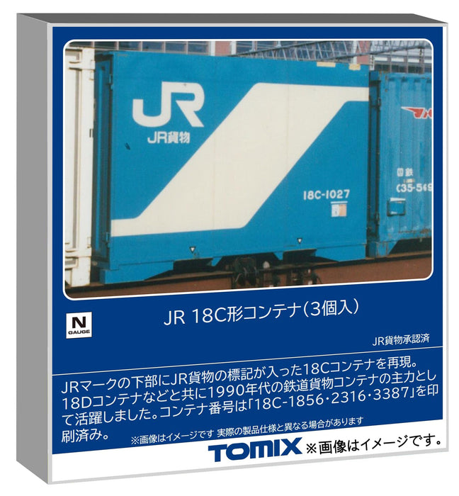Lot de 3 conteneurs Tomytec Tomix N Gauge JR 18C pour modélisme ferroviaire 3196