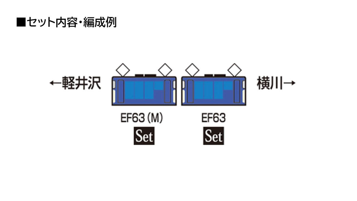Tomytec Tomix N Gauge JR EF63 Blue Model Electric Locomotive Set 98151- Japan Figure Store - #1 Bring To You The Best Japanese Goods