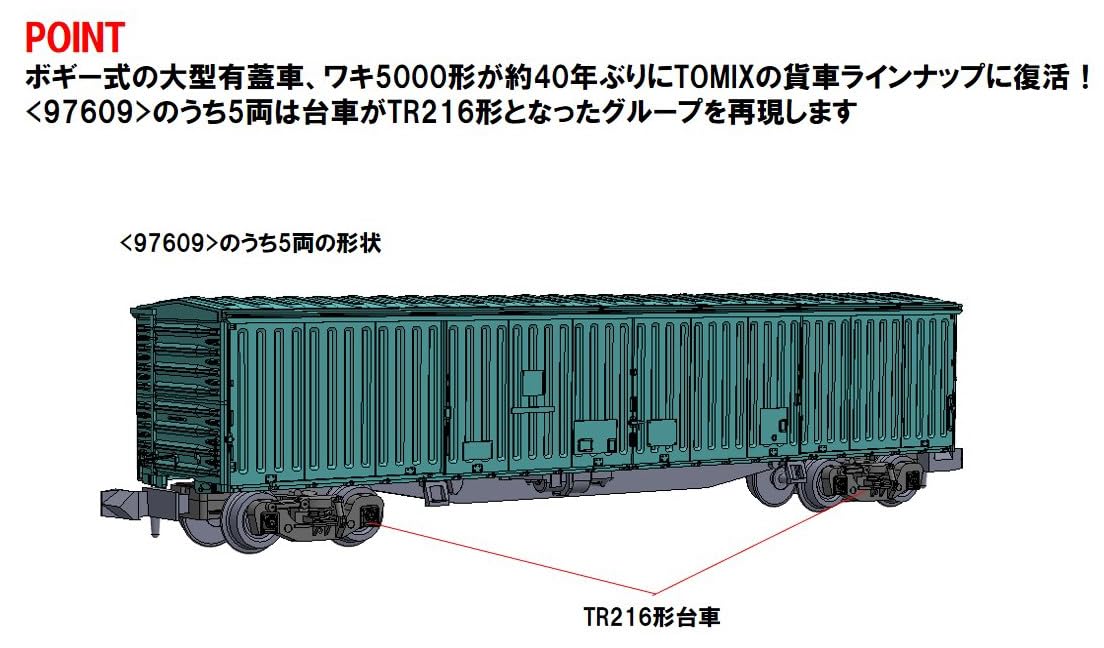 Coffret de wagons de marchandises Tomytec Tomix N Gauge Jr Waki ​​série 5000 97609