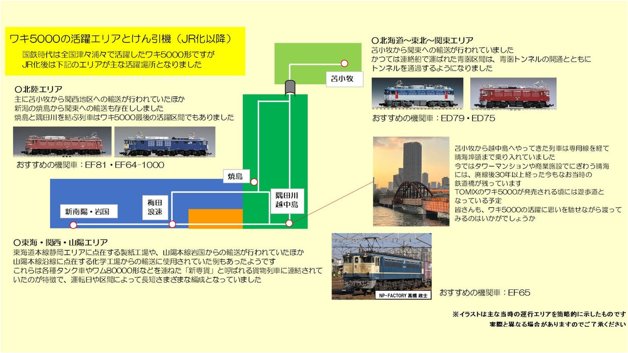 Coffret de wagons de marchandises Tomytec Tomix N Gauge Jr Waki ​​série 5000 97609