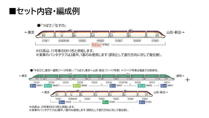 Tomytec Tomix N Gauge JR E8 Yamagata Shinkansen Tsubasa Model Train Set 97965