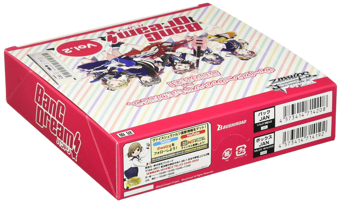 Bushiroad Weiss Schwarz Booster Box Bang Dream! Vol. 2 Box Japanese Card Games- Japan Figure Store - #1 Bring To You The Best Japanese Goods