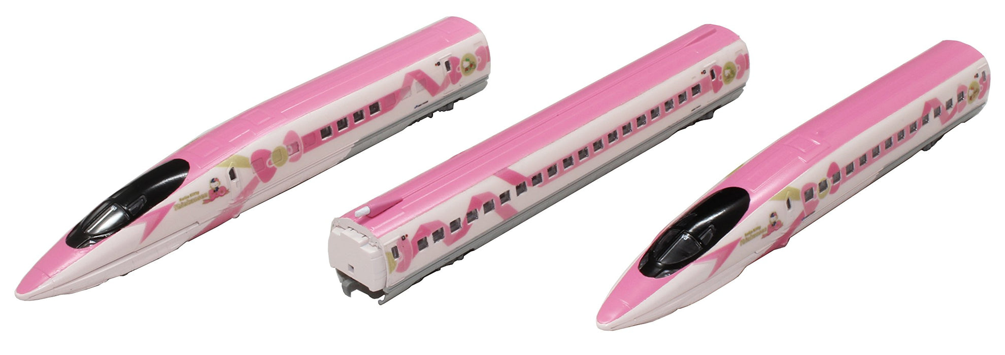 Rokuhan Z Gauge Hello Kitty 3-Car Model Train Set T013-6 Series 500 Railway- Japan Figure Store - #1 Bring To You The Best Japanese Goods