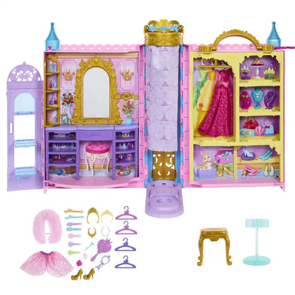 Mattel Disney Princess Rapunzel Dress-Up Doll House Playset Ages 3+ Pink HXC20- Japan Figure Store - #1 Bring To You The Best Japanese Goods