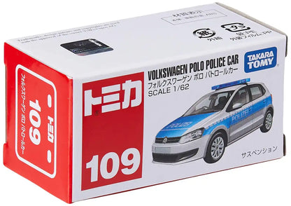 Takara Tomy Tomica 109 Volkswagen Polo Patrol Car 824992 1/62 Scale Police Cars- Japan Figure Store - #1 Bring To You The Best Japanese Goods