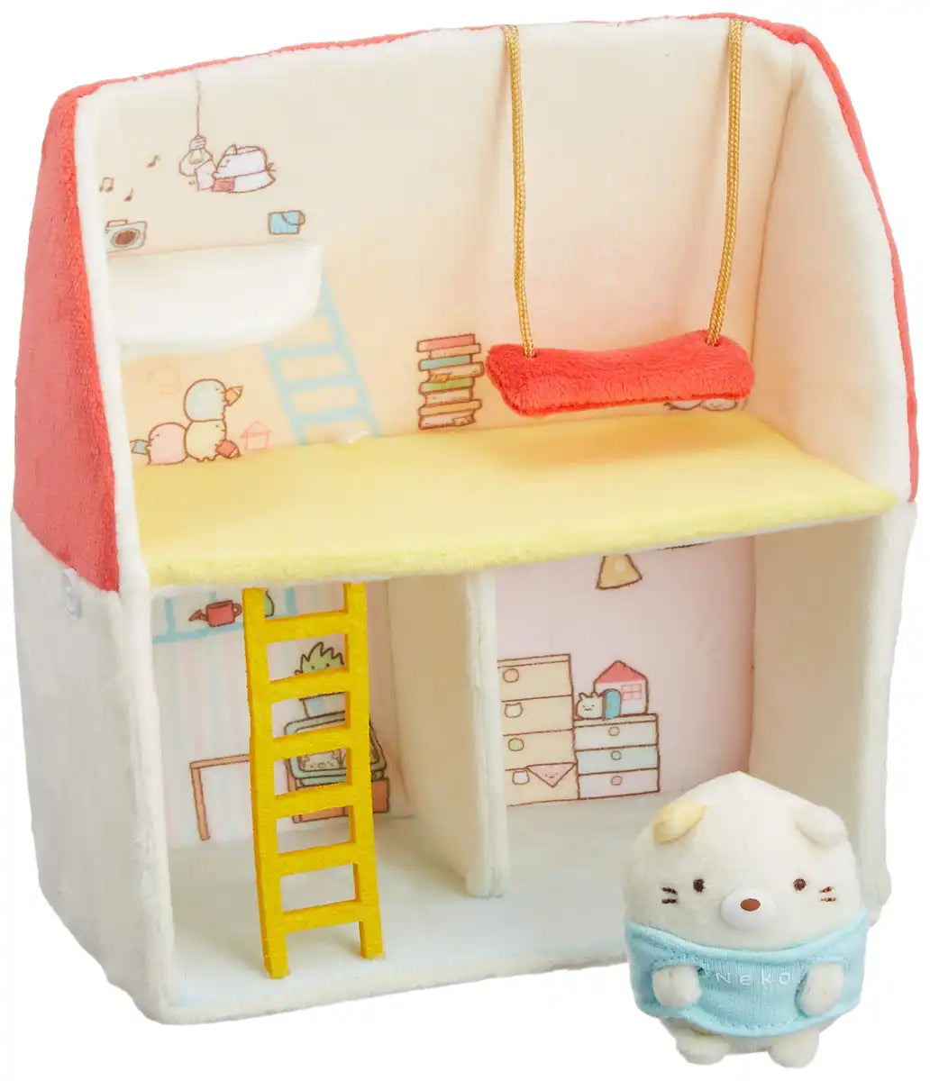 SAN-X Plush Doll Sumikko Gurashi 2 Story House With Cat Tjn- Japan Figure Store - #1 Bring To You The Best Japanese Goods