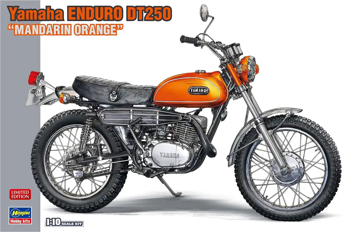 HASEGAWA 1/10 Yamaha Trail Dt250 'Mandarin Orange' Plastic Model- Japan Figure Store - #1 Bring To You The Best Japanese Goods