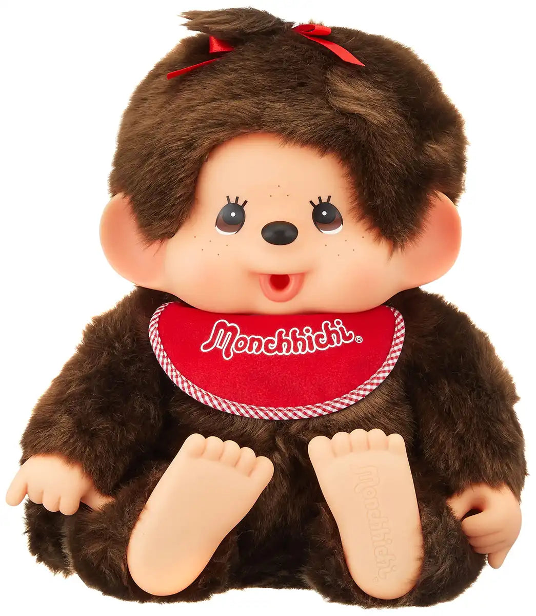 Monchhichi Brown Girl L Size 226658 Sekiguchi 34cm Premium Standard Soft- Japan Figure Store - #1 Bring To You The Best Japanese Goods