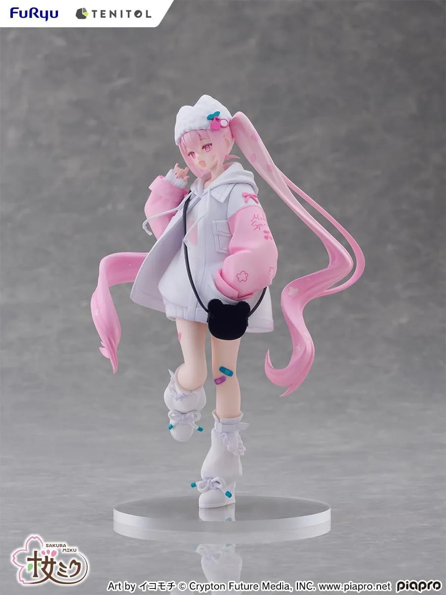 Fuyu Tenitol Sakura Miku Cool Style Petit Figure 7.5 Inches Painted Plastic Model Vendor