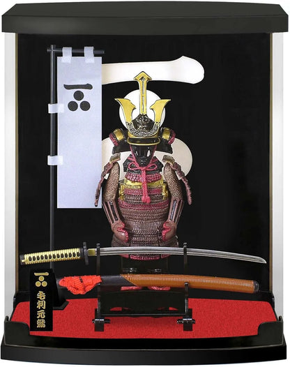 Meister Japan Sengoku Warrior Armor Figure Mouri Motonari with Sword and Case
