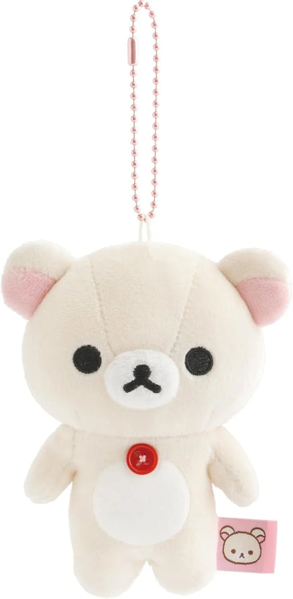 San-X Rilakkuma Mochi Hanging Plush Toy Plushie - Korilakkuma
 - 4974413889124