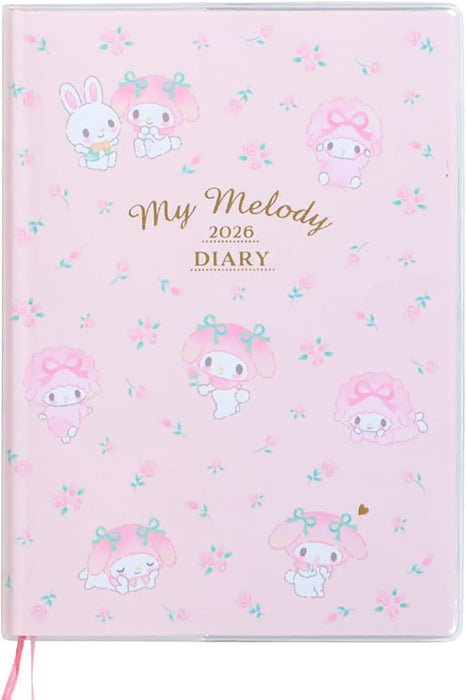 Sanrio B6 Diary Block Type 2026 My Melody Planner Notebook