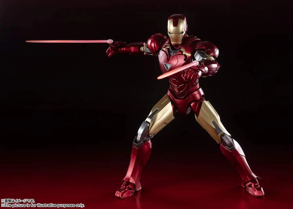 Tamashii Nations Iron Man Mark 6 Battle Damage Edition Figure PVC