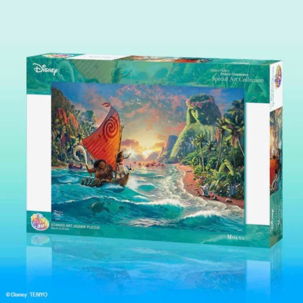 Tenyo 1000 Piece Jigsaw Puzzle Disney Moana Stained Art Japan (51.2X73.7Cm)- Japan Figure Store - #1 Bring To You The Best Japanese Goods