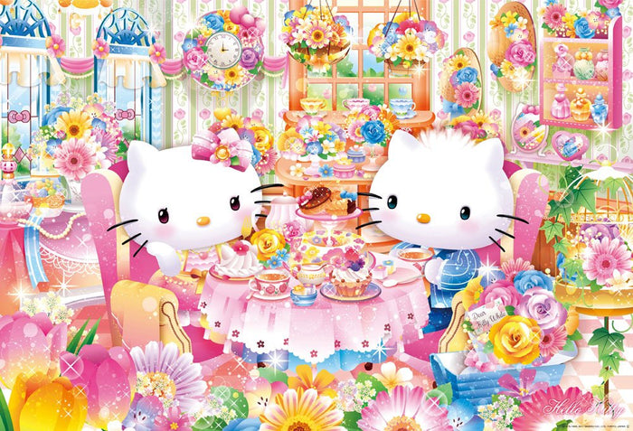 BEVERLY Jigsaw Puzzle 31-482 Hello Kitty Afternoon Tea Flower House 1000 Pieces- Japan Figure Store - #1 Bring To You The Best Japanese Goods