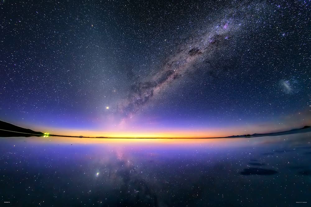 YANOMAN - 10-1419 Jigsaw Puzzle Milky Way At Dawn Reflected In The Mirror Of The Sky - Uyuni Salt Flat - 1000 Pieces- Japan Figure Store - #1 Bring To You The Best Japanese Goods