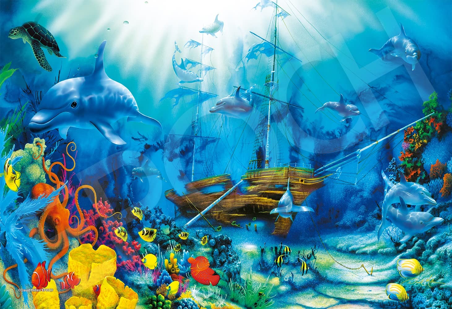 EPOCH 31-738 Jigsaw Puzzle Ocean Treasures David Miller Glow In The Dark 1053 S-Pieces- Japan Figure Store - #1 Bring To You The Best Japanese Goods