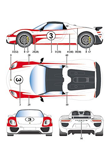 Studio27 St27 Dc1117 Porsche 918 Salzburg Dress Up Decal For Revell 1/24 Decal For Car Model- Japan Figure Store - #1 Bring To You The Best Japanese Goods