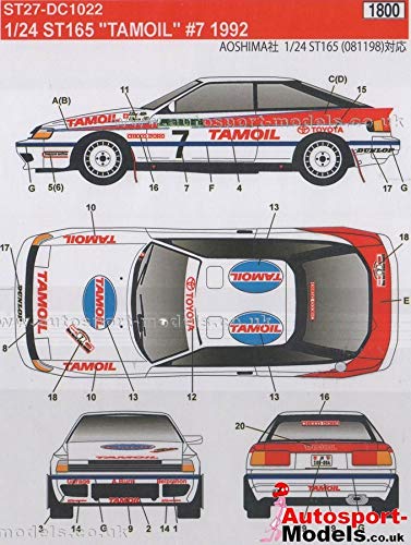 Studio27 St27 Dc1022 Toyota St165 Celica Gt Four Tamoil 7 1992 Decal For Aoshima 1/24 Car Decal- Japan Figure Store - #1 Bring To You The Best Japanese Goods