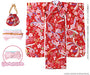 1/6 Pnm Kimono Set For Pureneemo ~Sakurashi~ Scarlet (For Doll)- Japan Figure Store - #1 Bring To You The Best Japanese Goods