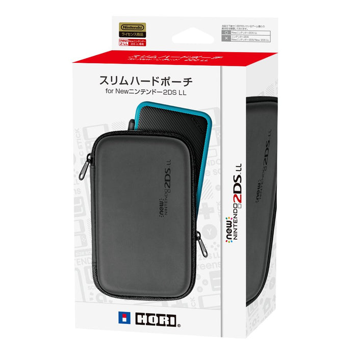HORI Slim Hard Pouch Black For New Nintendo 2Ds Ll- Japan Figure Store - #1 Bring To You The Best Japanese Goods