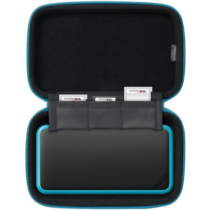 HORI Slim Hard Pouch Black & Turquoise For New Nintendo 2Ds Ll- Japan Figure Store - #1 Bring To You The Best Japanese Goods