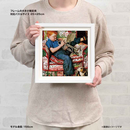 Yanoman 306Pc Jigsaw Puzzle Norman Rockwell Trumpet Practice Japan (25X25Cm)- Japan Figure Store - #1 Bring To You The Best Japanese Goods