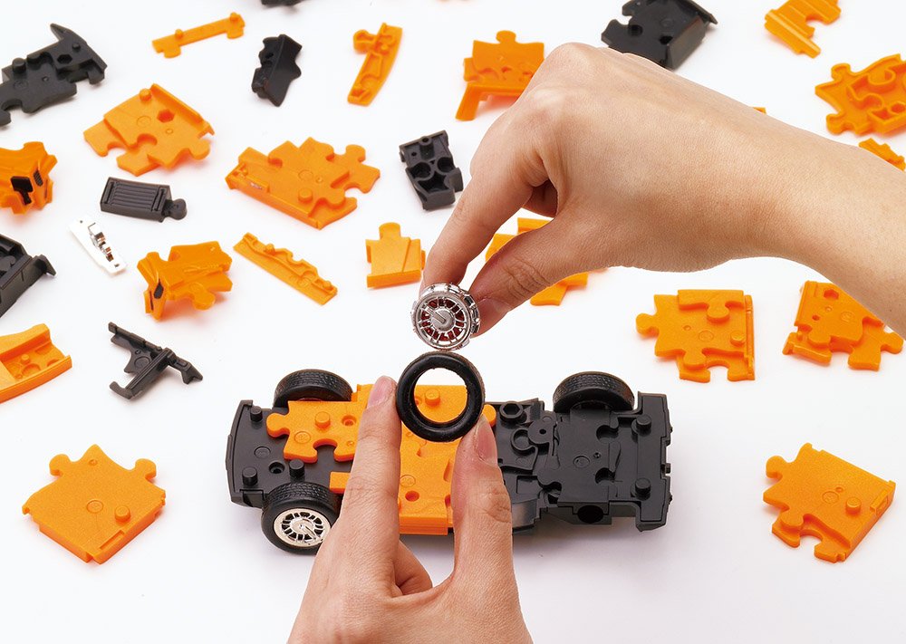 Beverly Car Puzzle 3D Cp3-008 Hummer H2 Orange (70 Pcs) 3D Car Puzzle Model- Japan Figure Store - #1 Bring To You The Best Japanese Goods