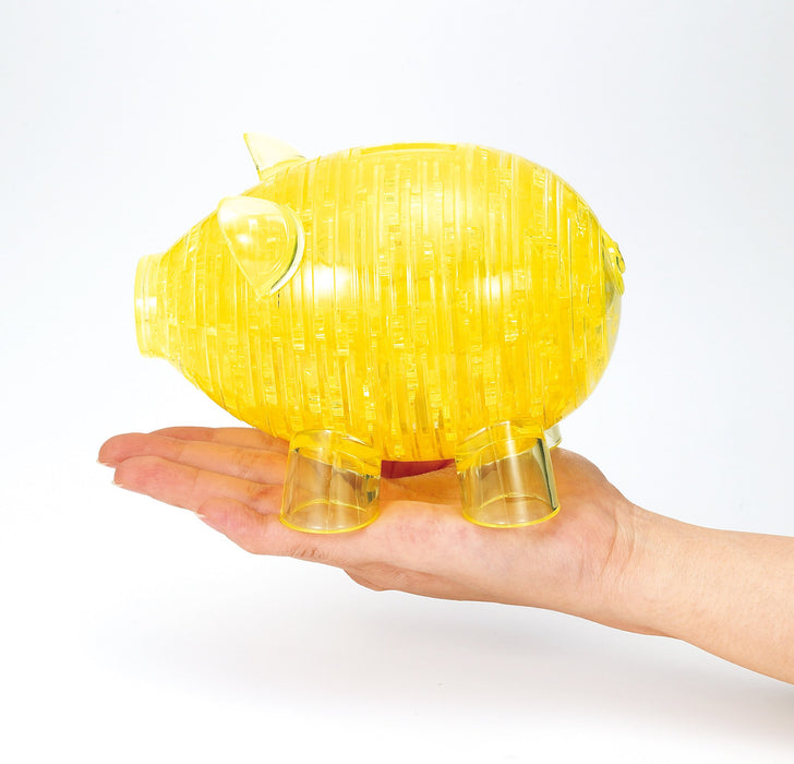Beverly Crystal 3D Puzzle 486374 Piggy Bank Yellow (93 Pieces) 3D Piggy Bank Puzzle- Japan Figure Store - #1 Bring To You The Best Japanese Goods