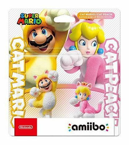 Amiibo Super Mario Series Cat Peach / Cat Mario Double Set