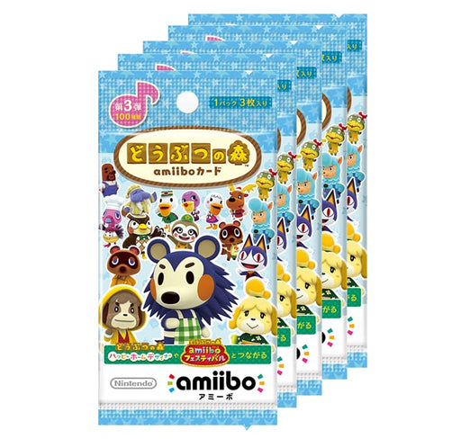 Nintendo Animal Crossing Amiibo Card Vol.3 5-Pack Set (Japan)- Japan Figure Store - #1 Bring To You The Best Japanese Goods