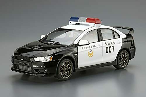 Aoshima 1/24 Sp Mitsubishi Cz4a Lancer Evolution X Police Car 2007 Model Kit