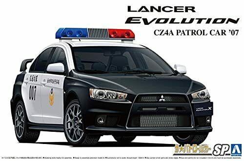 Aoshima 1/24 Sp Mitsubishi Cz4a Lancer Evolution X Police Car 2007 Model Kit