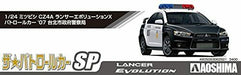 Aoshima 1/24 Sp Mitsubishi Cz4a Lancer Evolution X Police Car 2007 Model Kit