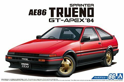 Aoshima 1/24 Toyota Ae86 Sprinter Trueno Gt-apex '84 Plastic Model Kit